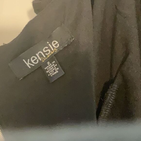 Kensie Black crochet/lace Overlay Dress Knee Length P2P 17” W: 13.25-13.5” L:38” - Picture 5 of 10